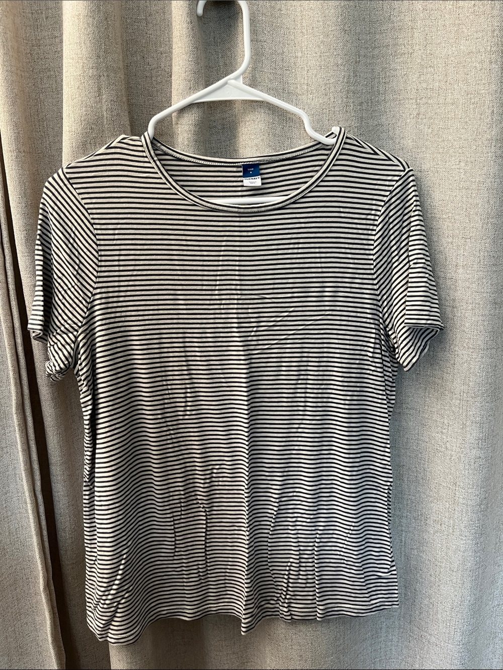 Old Navy Luxe Striped Tee - Navy & Cream